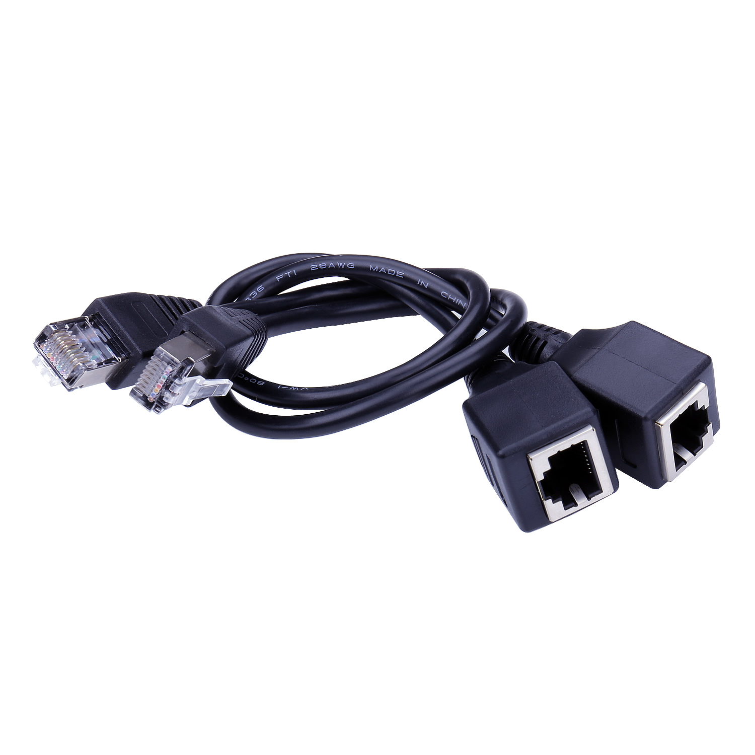 Color : Black Length: 1m Black Todayday Enjoy for Your Life RJ45 Female to Male CAT5E Network Panel Mount Screw Lock Extension Cable 